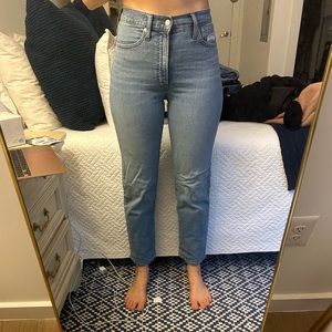 Madewell Perfect Vintage Straight Cropped Jeans size 25